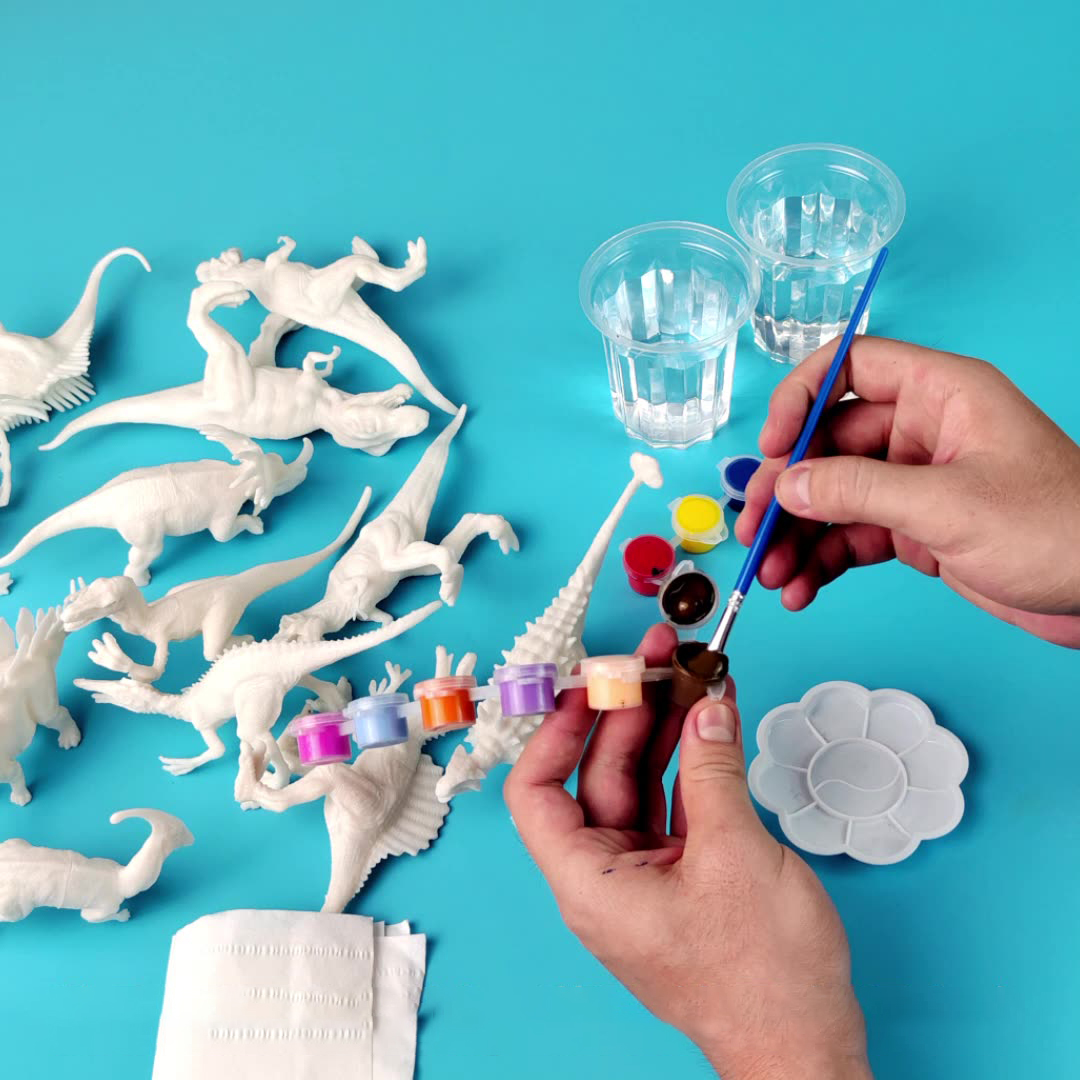 6pcs/8pcs, DIY Coloring Dinosa - đánh giá và giá Puzzle Blank White