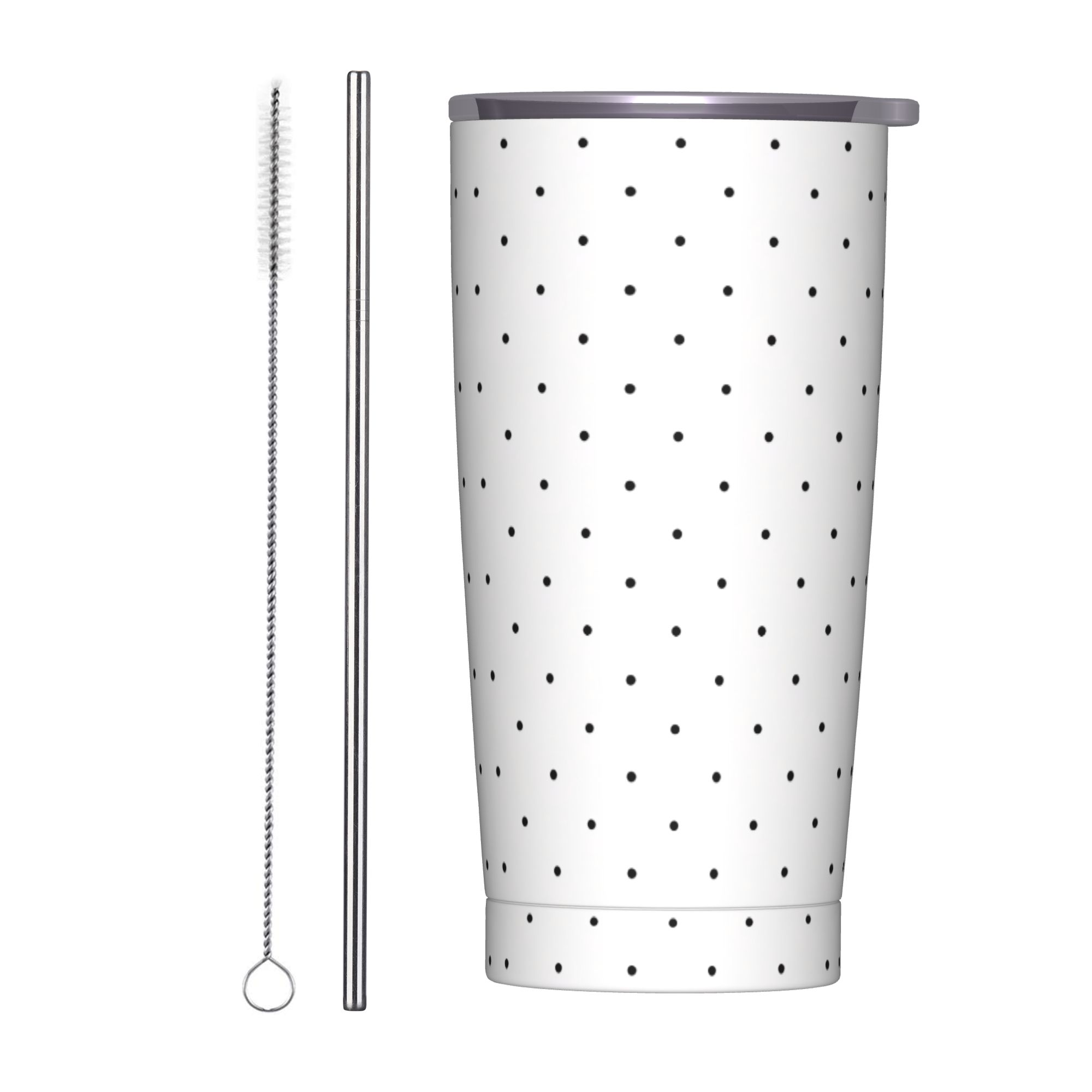 Black & White Polka Dot Patter - đánh giá và giá Tumbler 20Oz White