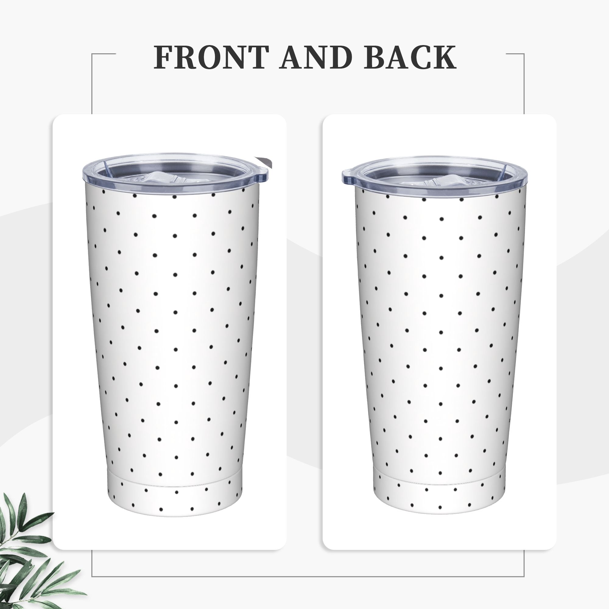 Black & White Polka Dot Patter - đánh giá và giá Tumbler 20Oz White