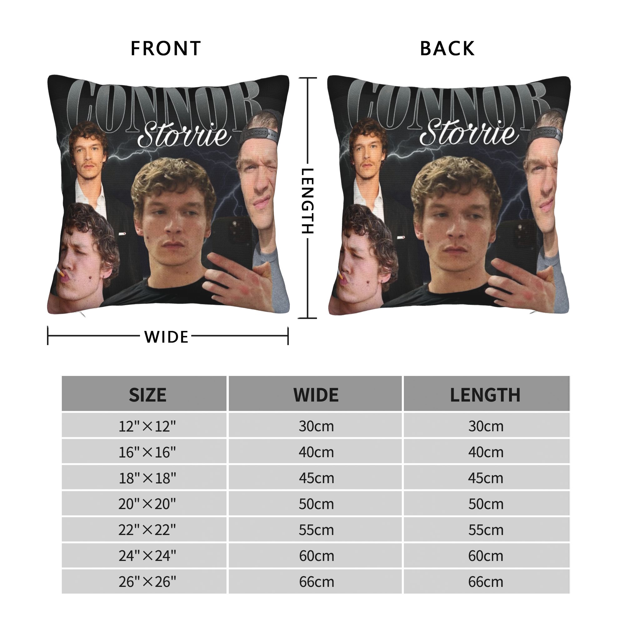 Connor Storrie Heated Rivalry  - đánh giá và giá Pillow Cover Sublimation