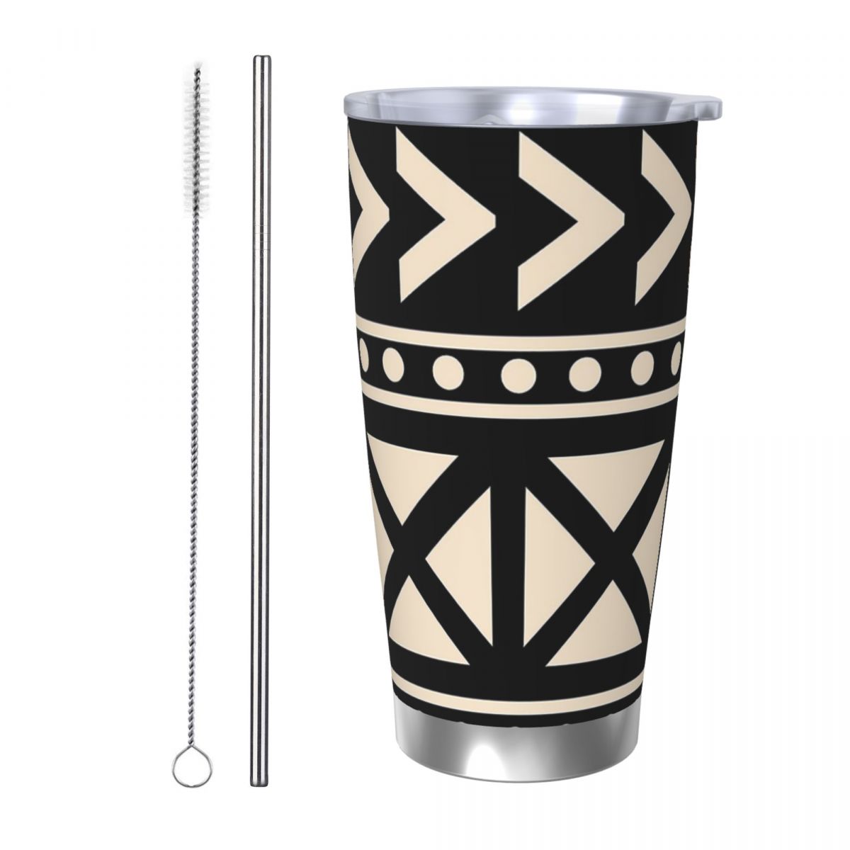 African Mud Cloth Black And Wh - đánh giá và giá Tumbler 20Oz White
