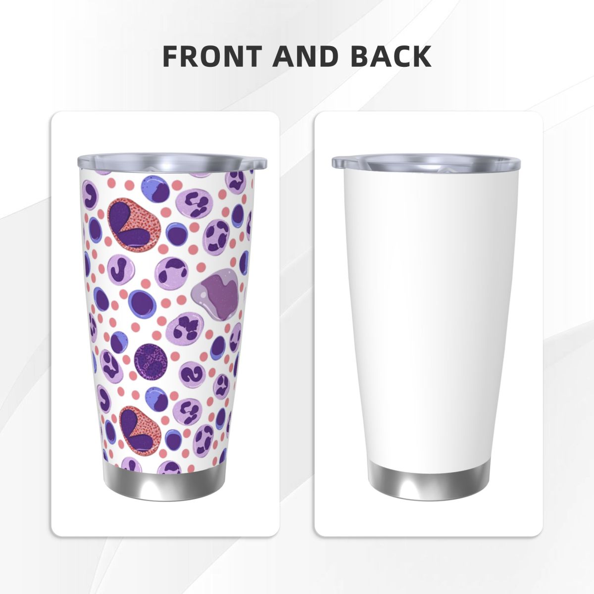 Large White Blood Cell Pattern - đánh giá và giá Tumbler 20Oz White