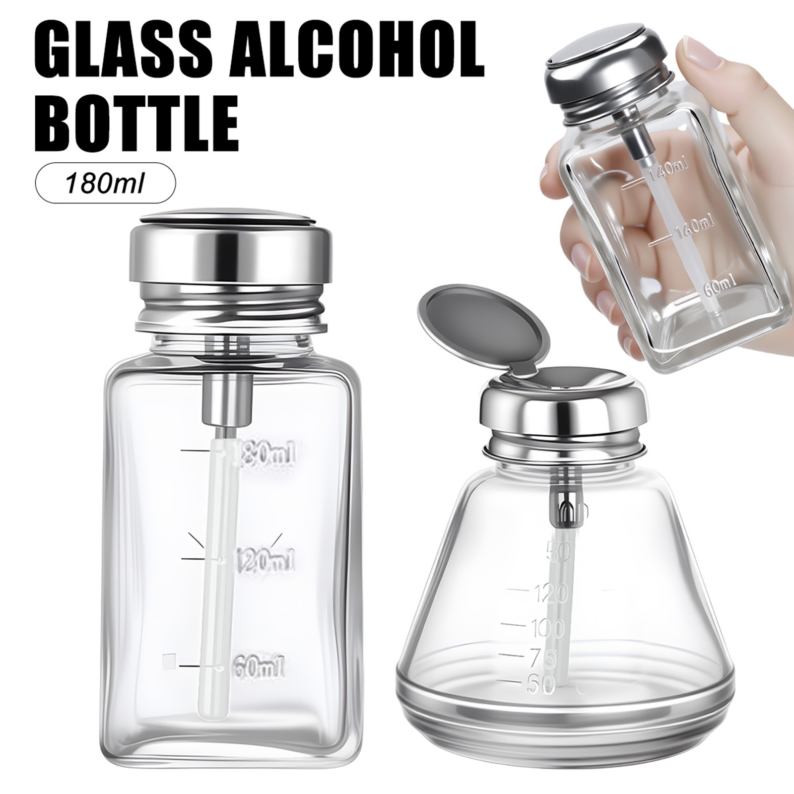 180ml Nail Glass Bottle Press  - đánh giá và giá Water Bottle Blank