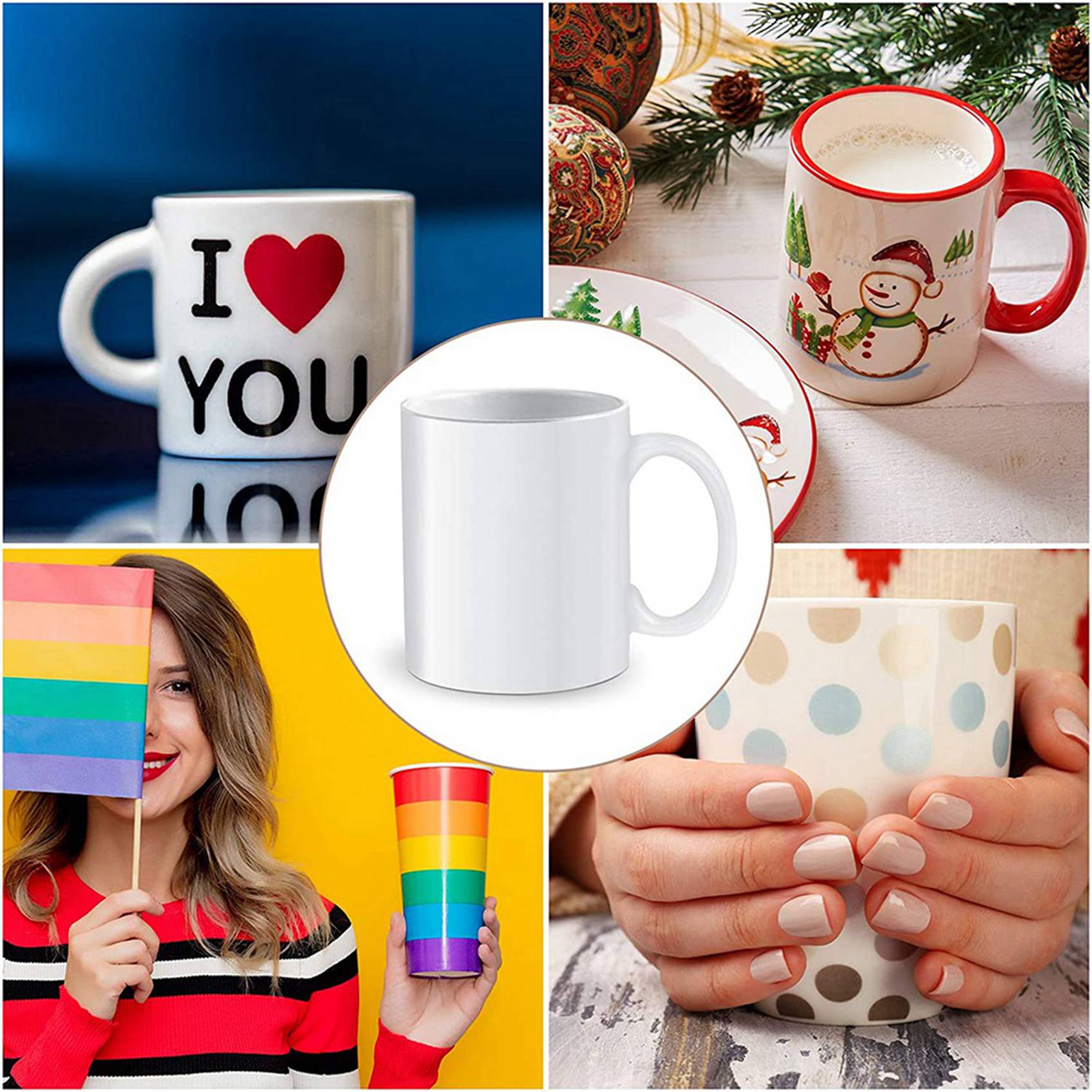 N09R-140Pcs Sublimation Shrink - đánh giá và giá Sublimation Mug White