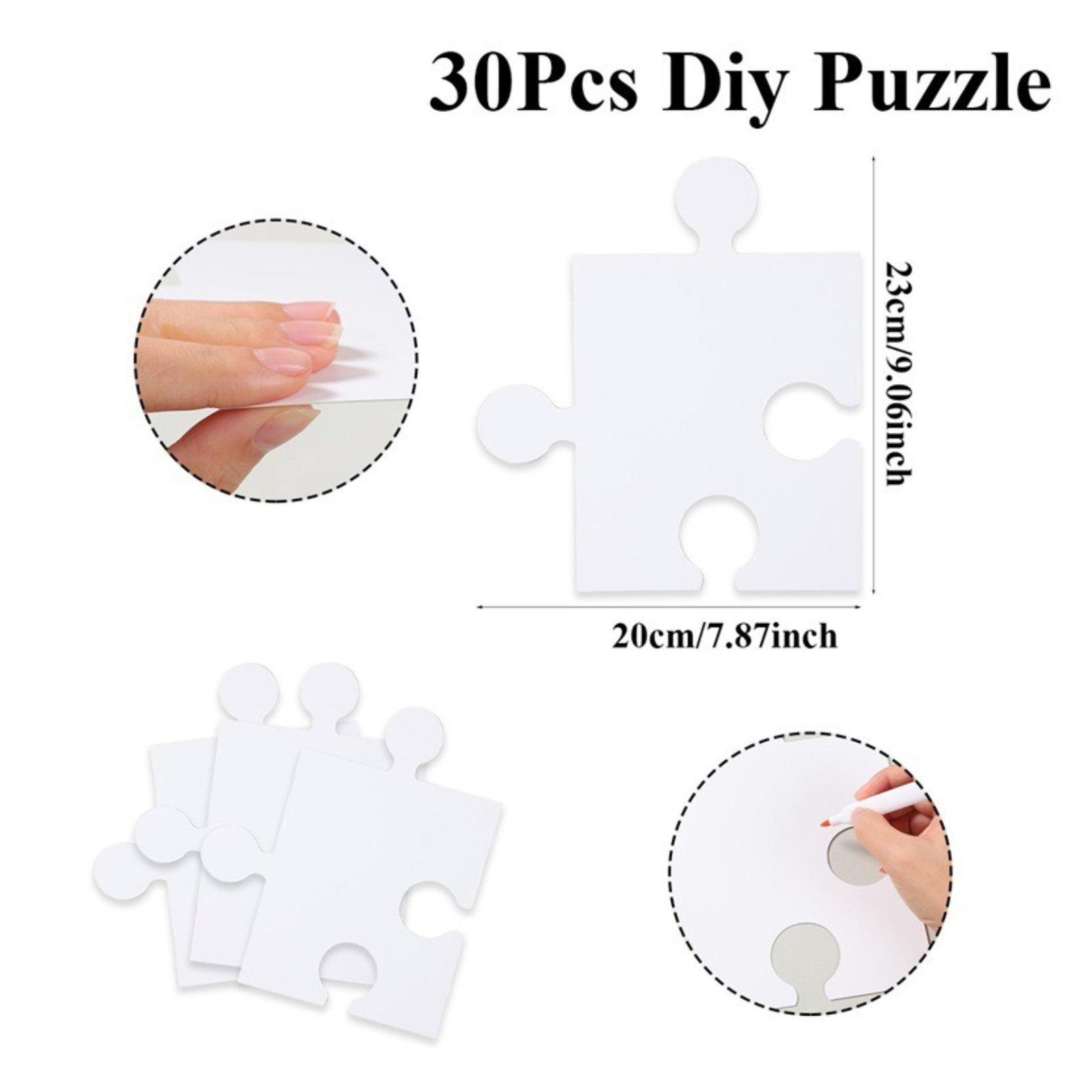 30 Pieces Blank Puzzle Pieces  - đánh giá và giá Puzzle Blank White