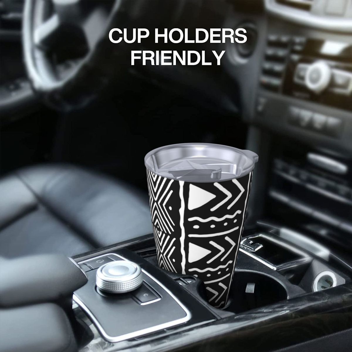 Black And White African Bogola - đánh giá và giá Tumbler 20Oz White