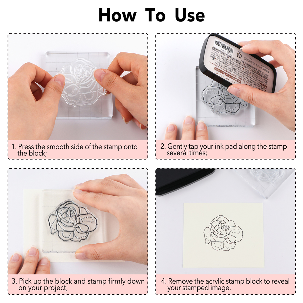 3pcs Clear Acrylic Stamp Block - đánh giá và giá Photo Acrylic Block