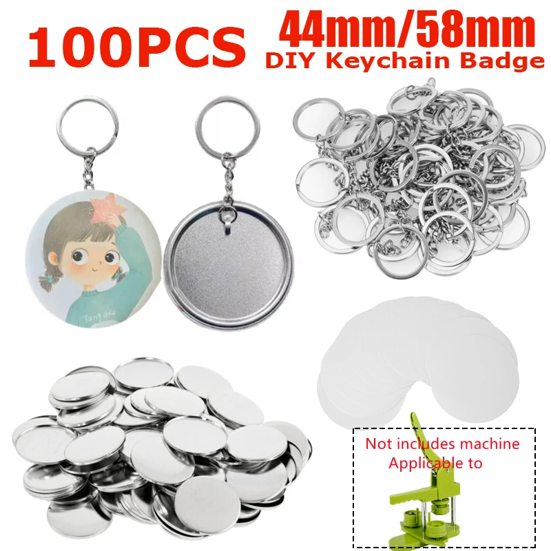 100PCS Blank Plastic/Metal But - đánh giá và giá Button Badge Blank