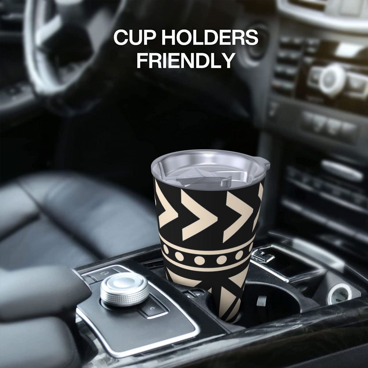 African Mud Cloth Black And Wh - đánh giá và giá Tumbler 20Oz White