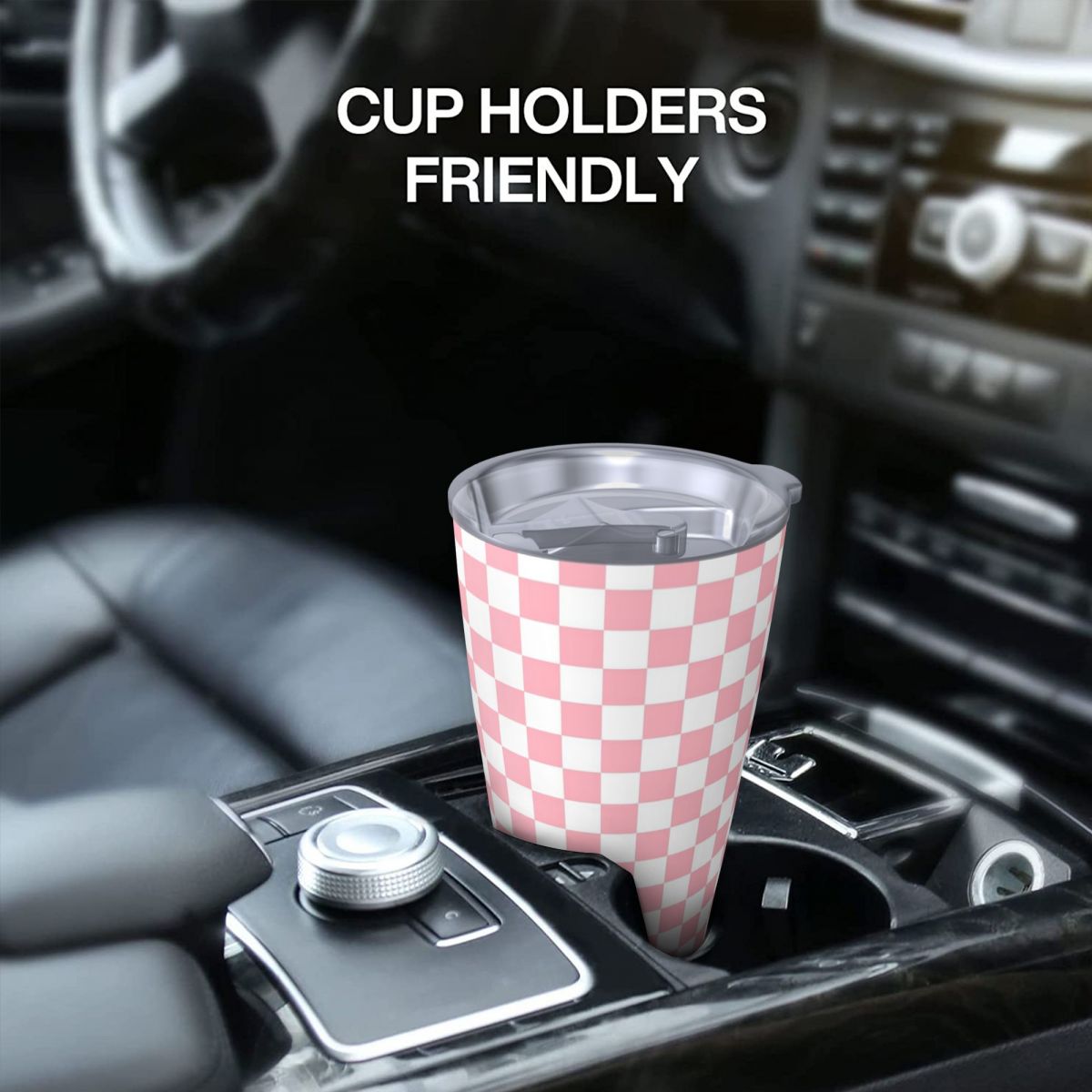 Pink White Checkerboard Patter - đánh giá và giá Tumbler 20Oz White