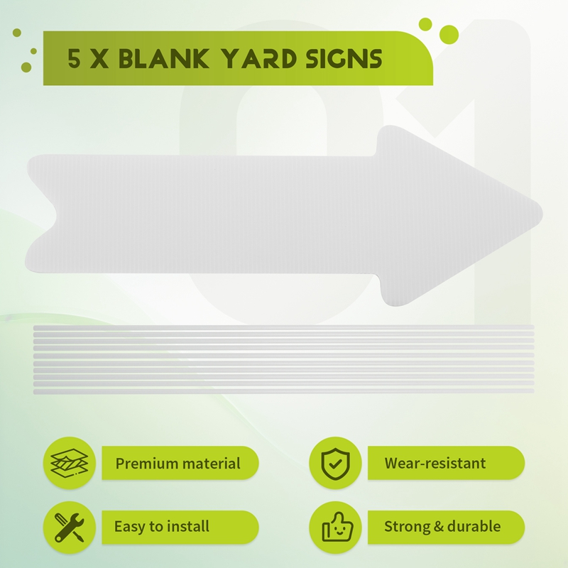 5 Pack White Blank Wedding Dir - đánh giá và giá Yard Sign Blank