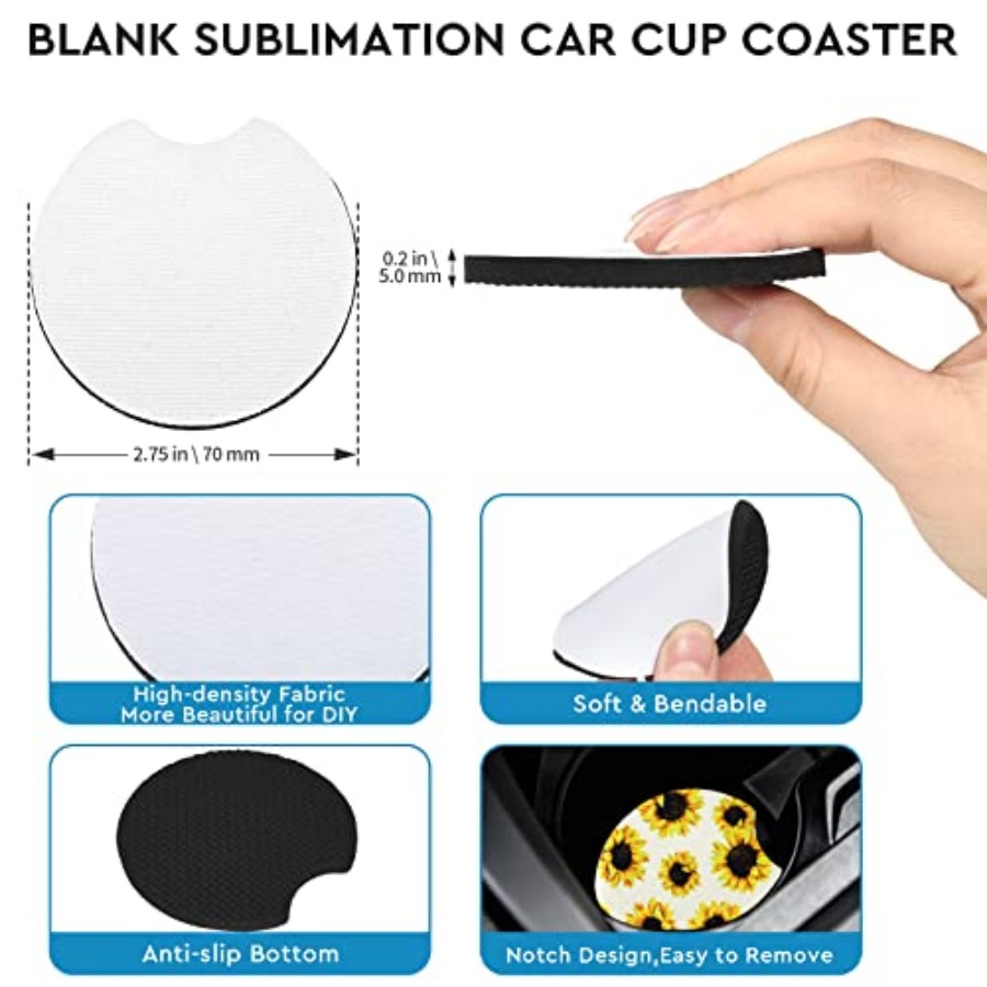 40PCS Sublimation Blank Car Co - đánh giá và giá Coaster Sublimation Blank