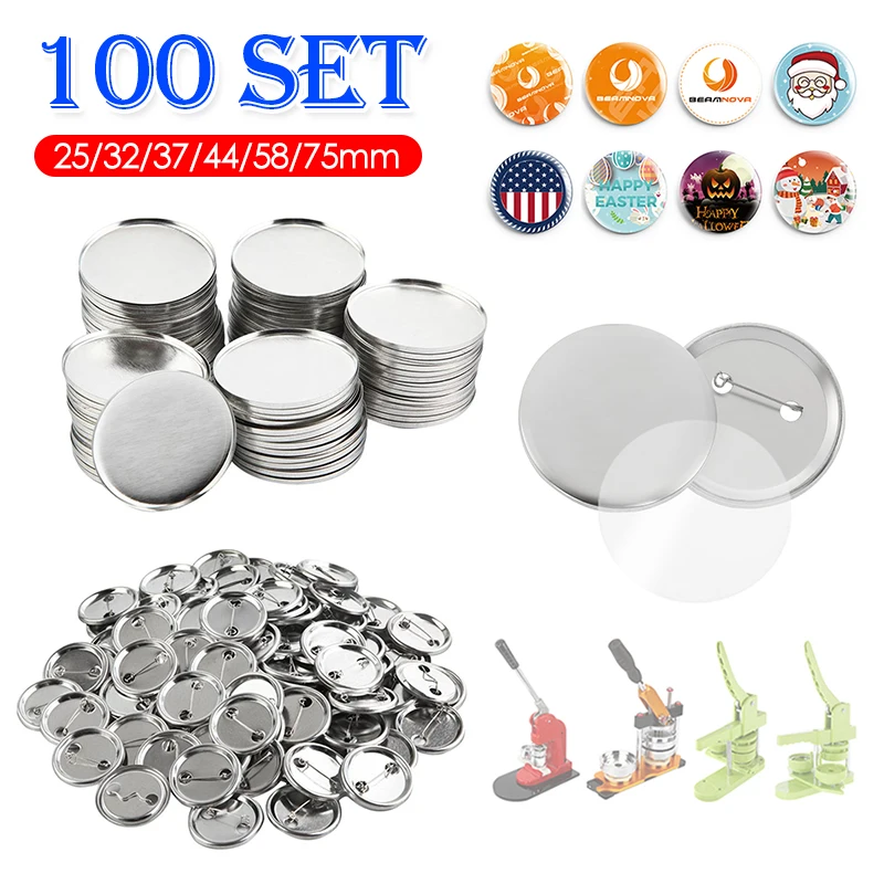 100Set Blank Badge Pin Button  - đánh giá và giá Button Badge Blank