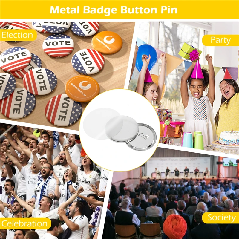 100Set Blank Badge Pin Button  - đánh giá và giá Button Badge Blank