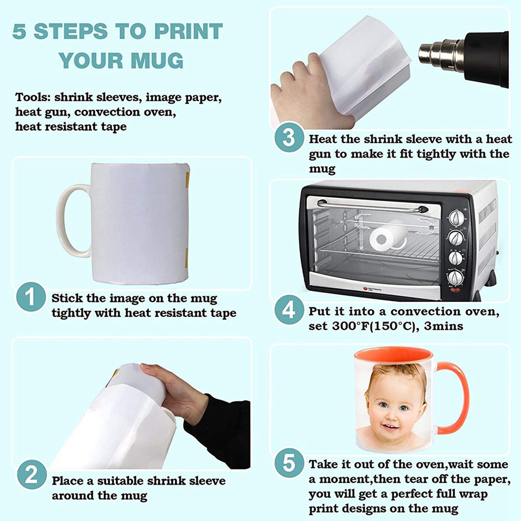 Premium-8X12 Inch Sublimation  - đánh giá và giá Sublimation Mug White