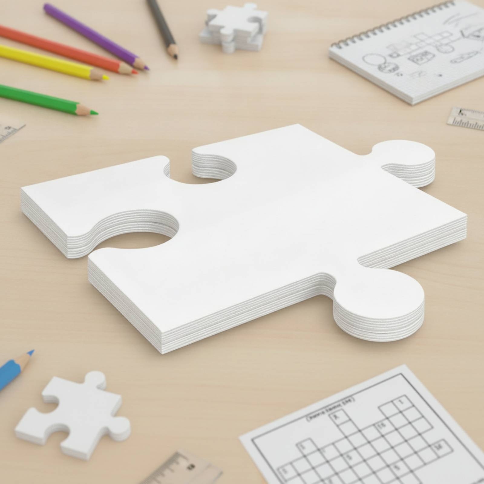 24 Pieces Blank Cardboard Puzz - đánh giá và giá Puzzle Blank White