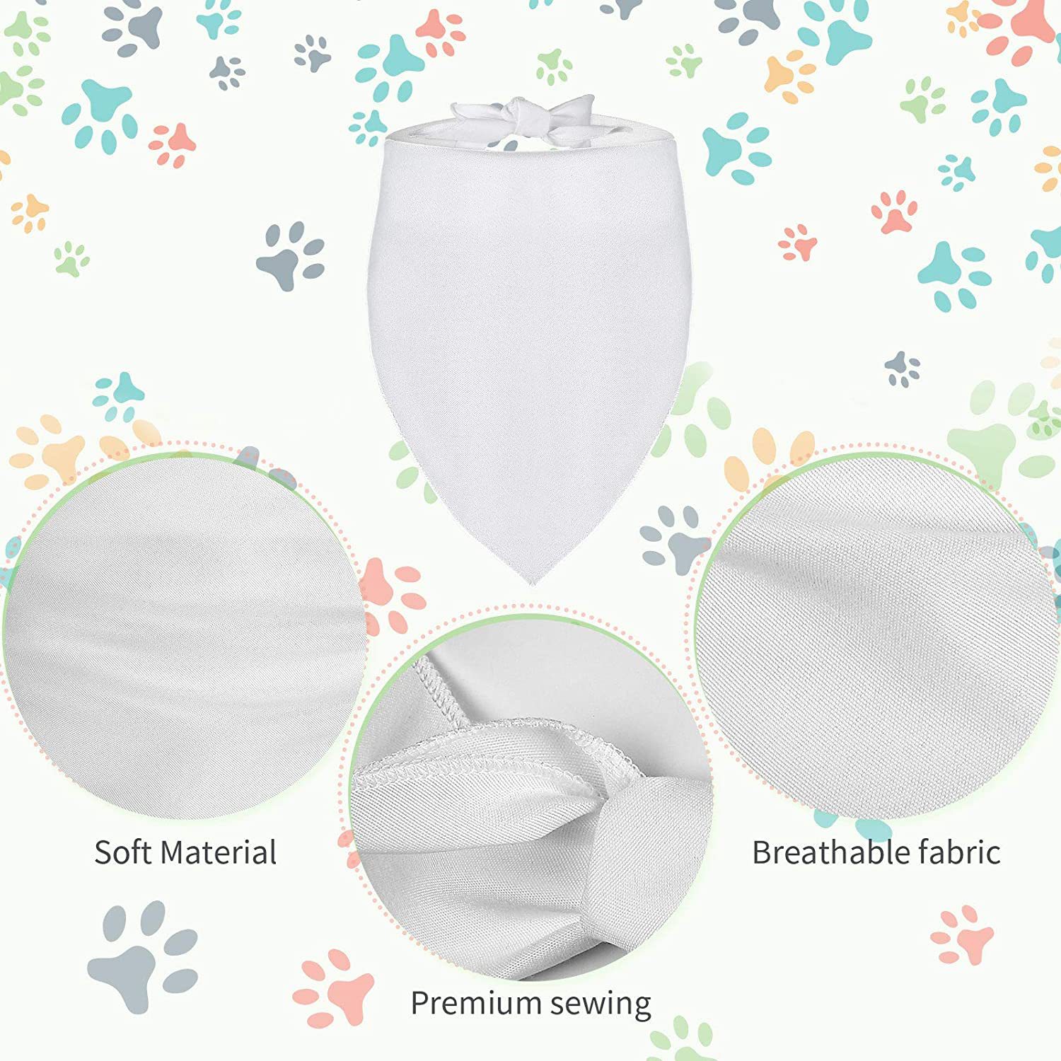 100 Pieces Sublimation Blank D - đánh giá và giá Bandana Blank White