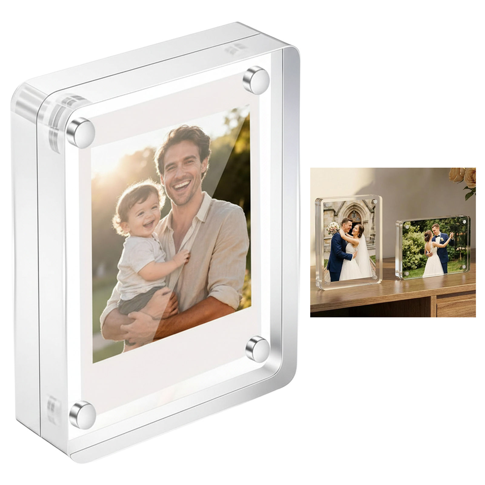 Acrylic Magnetic Photo Frame 2 - đánh giá và giá Photo Acrylic Block