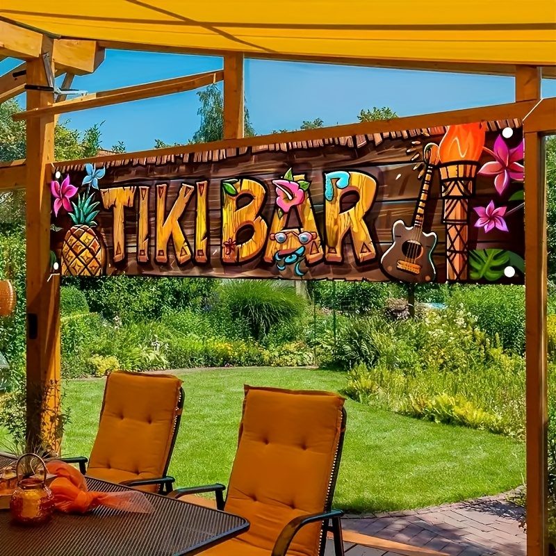 Tiki Bar Banner Tropical Hawai - đánh giá và giá Yard Sign Blank