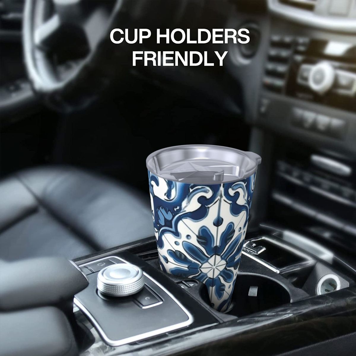 Blue And White Majolica Patter - đánh giá và giá Tumbler 20Oz White