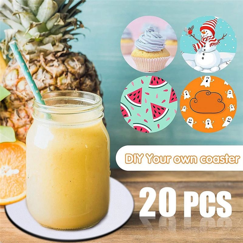 AB46-Sublimation Blank Coaster - đánh giá và giá Coaster Sublimation Blank