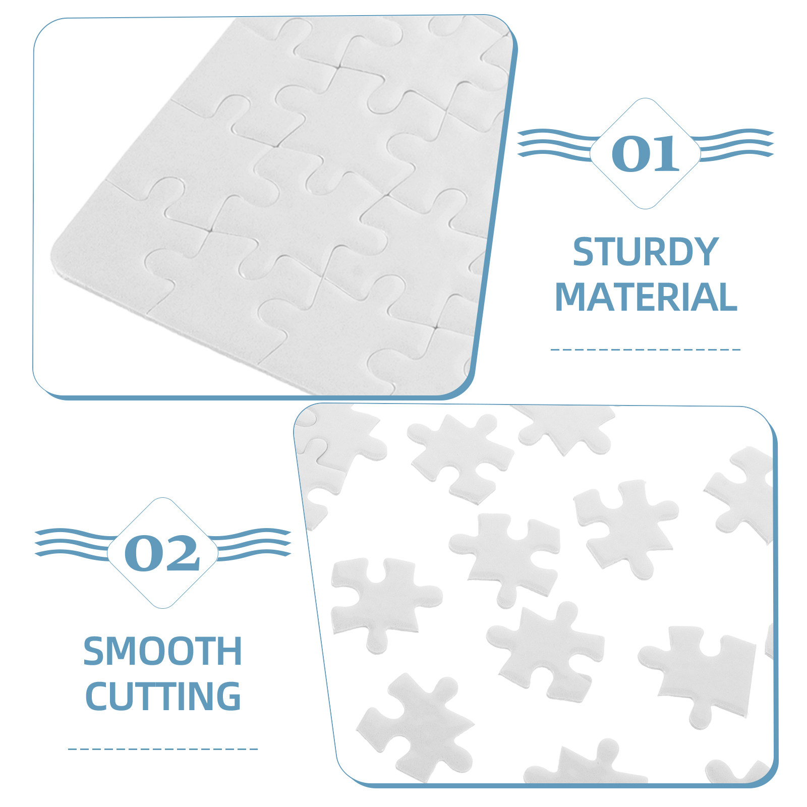4Sheets Blank Puzzle Pieces Cr - đánh giá và giá Puzzle Blank White