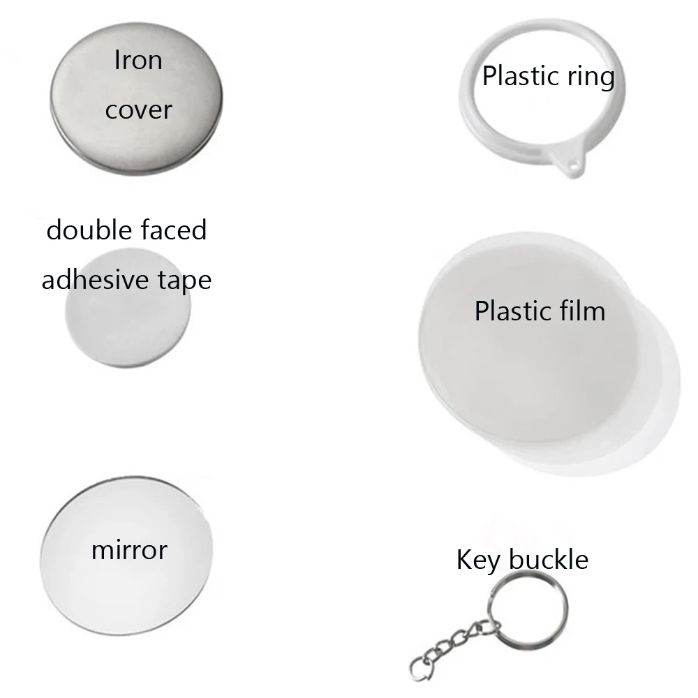 New 100PCS Key Ring Mirror Bla - đánh giá và giá Button Badge Blank