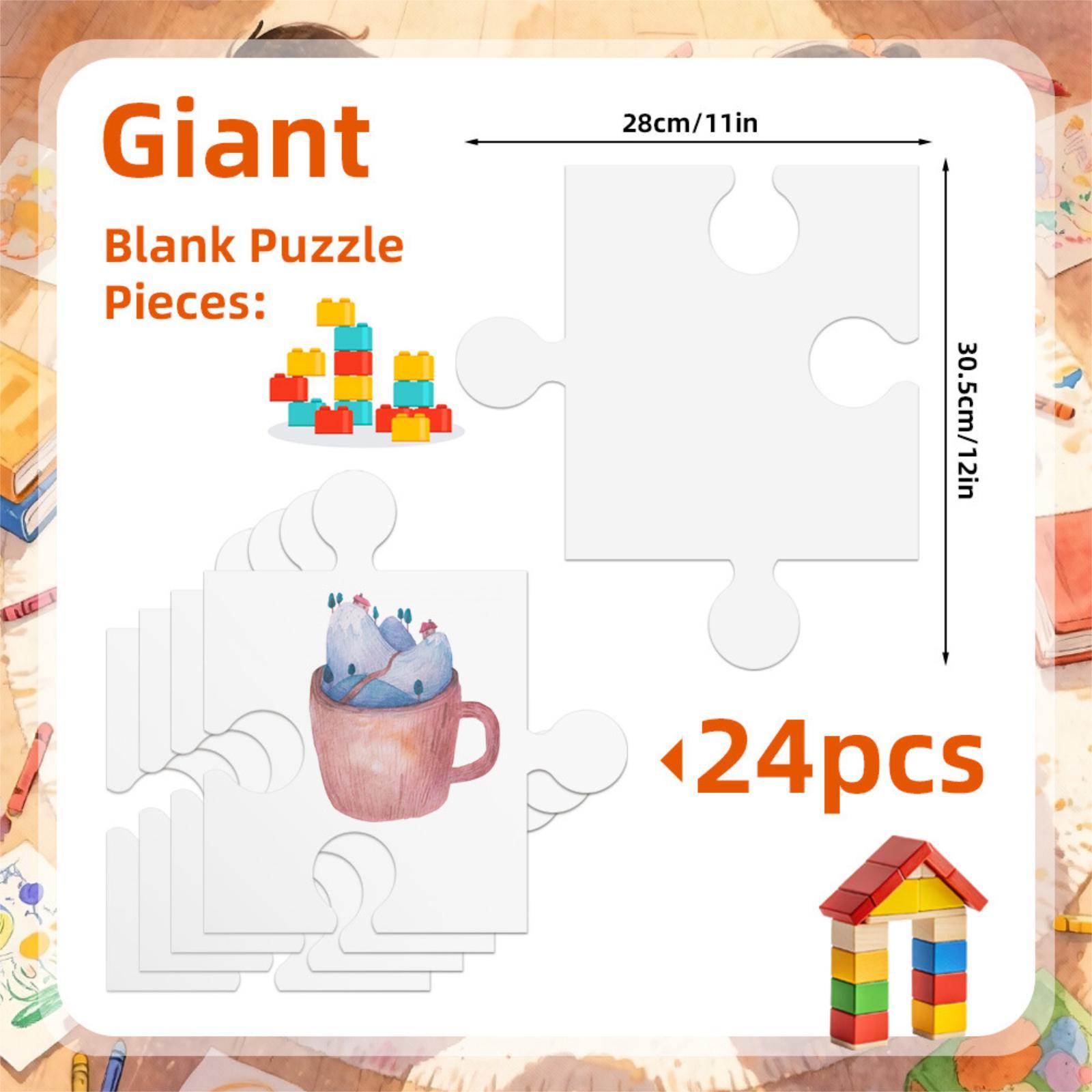 24Pcs White Cardboard Blank Ji - đánh giá và giá Puzzle Blank White