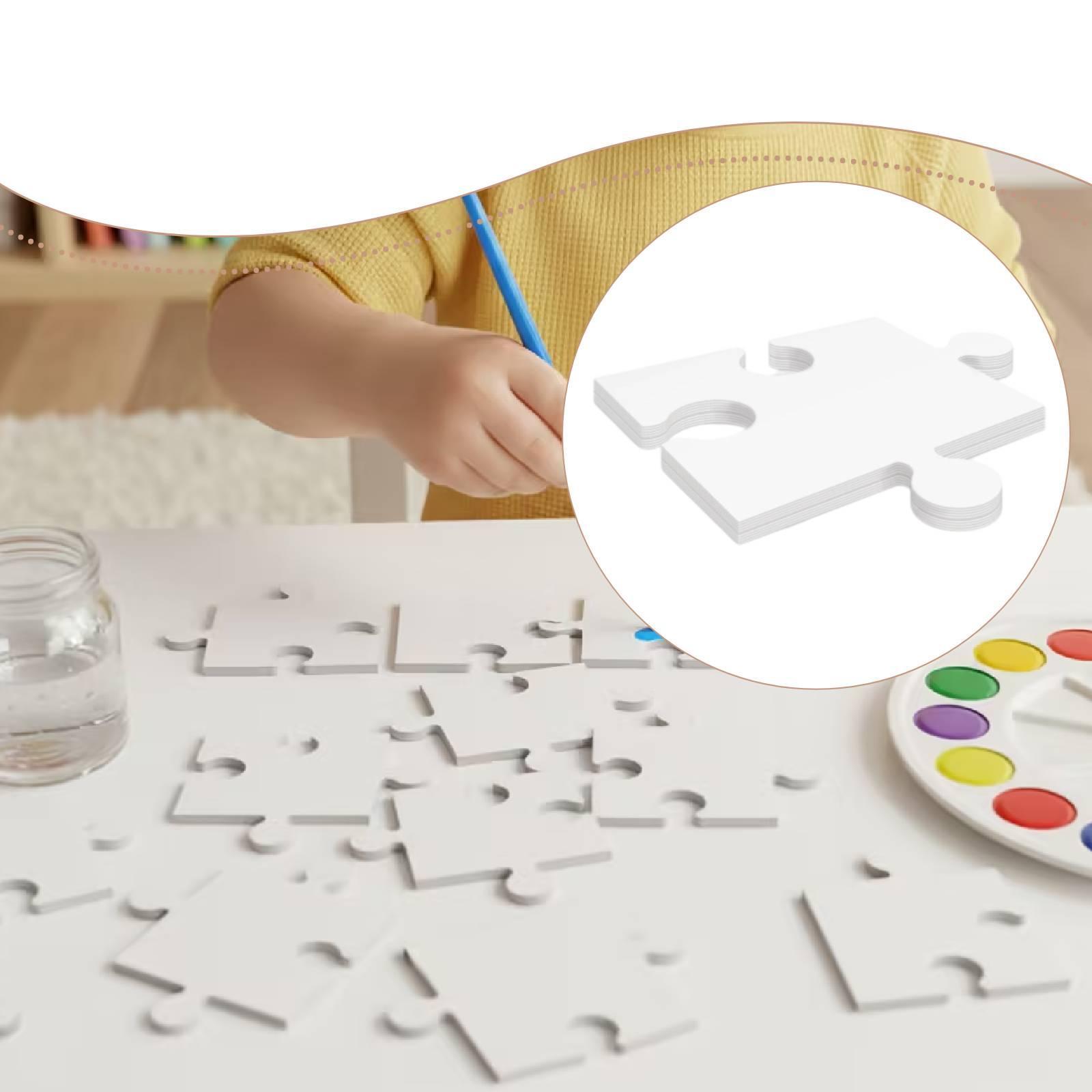 24Pcs White Cardboard Blank Ji - đánh giá và giá Puzzle Blank White