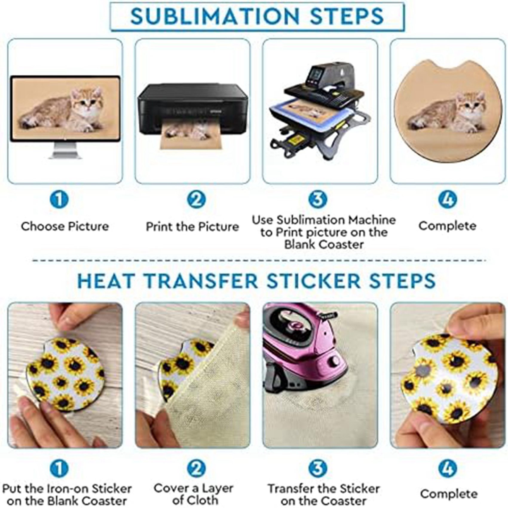 F-F 40PCS Square Sublimation B - đánh giá và giá Coaster Sublimation Blank