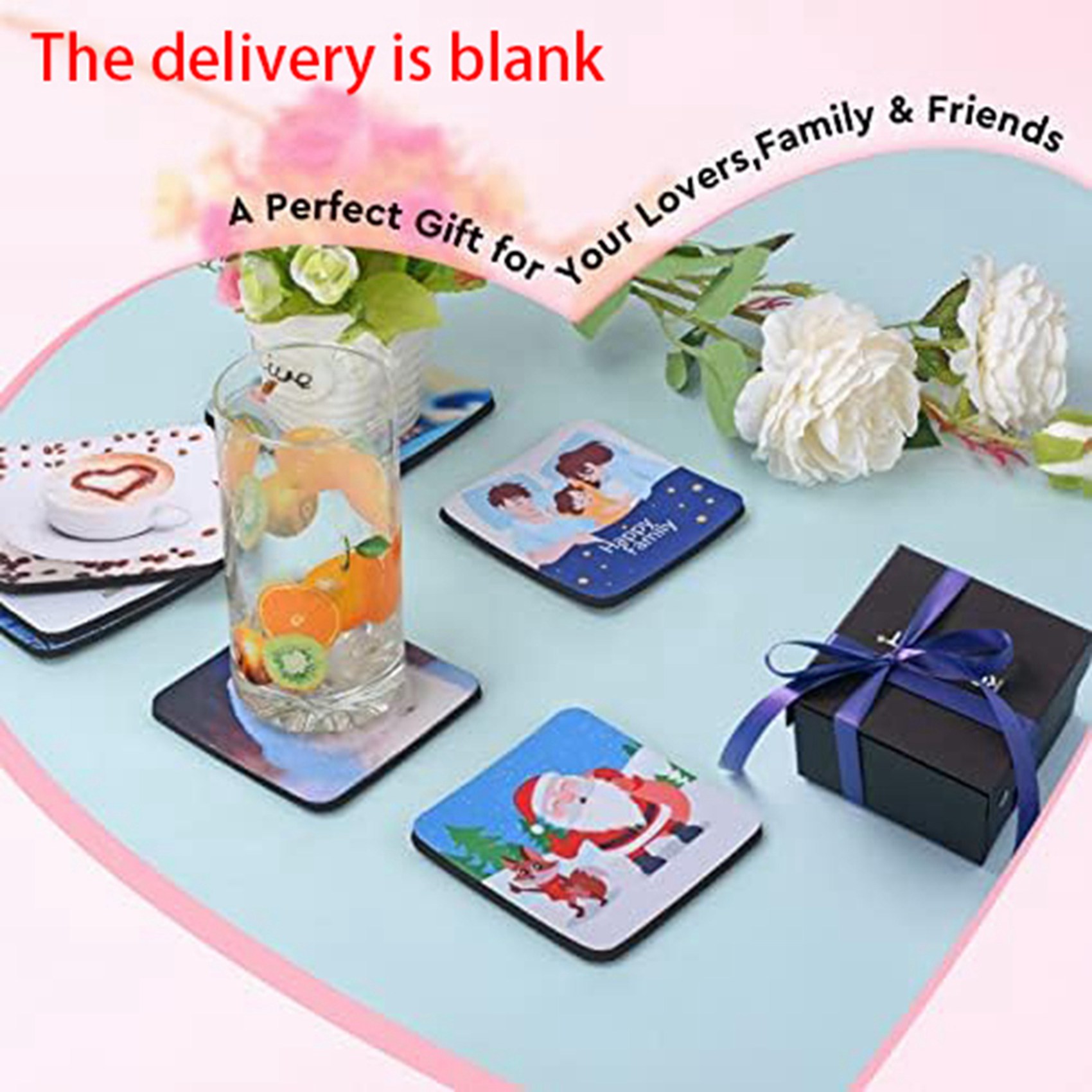 F-F 40PCS Square Sublimation B - đánh giá và giá Coaster Sublimation Blank
