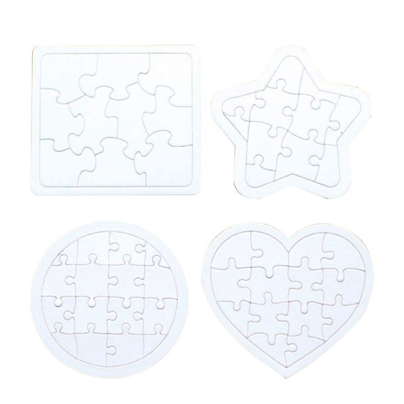 4Pcs Coloring Blank Puzzle Set - đánh giá và giá Puzzle Blank White