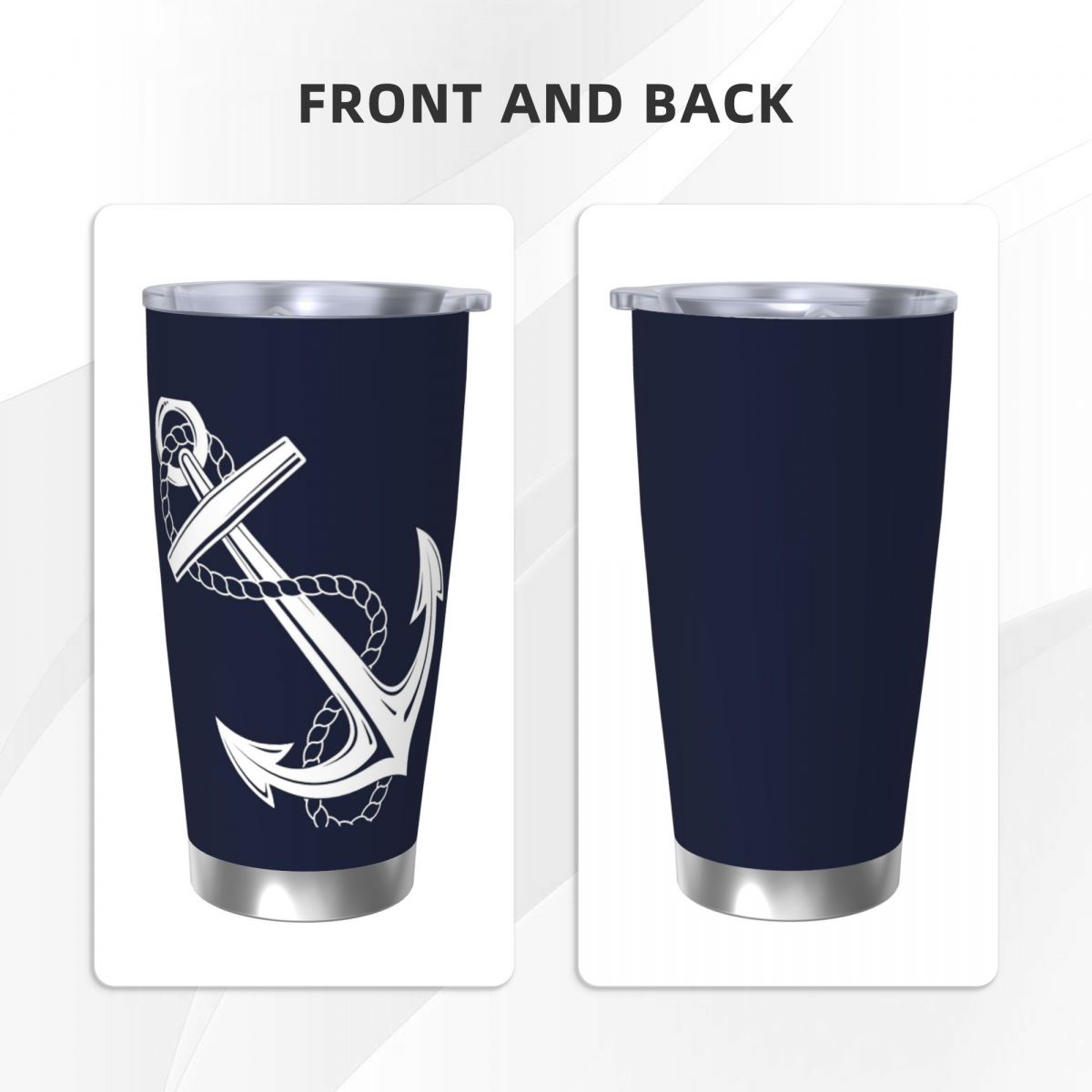 Anchor Nautical White & Navy S - đánh giá và giá Tumbler 20Oz White