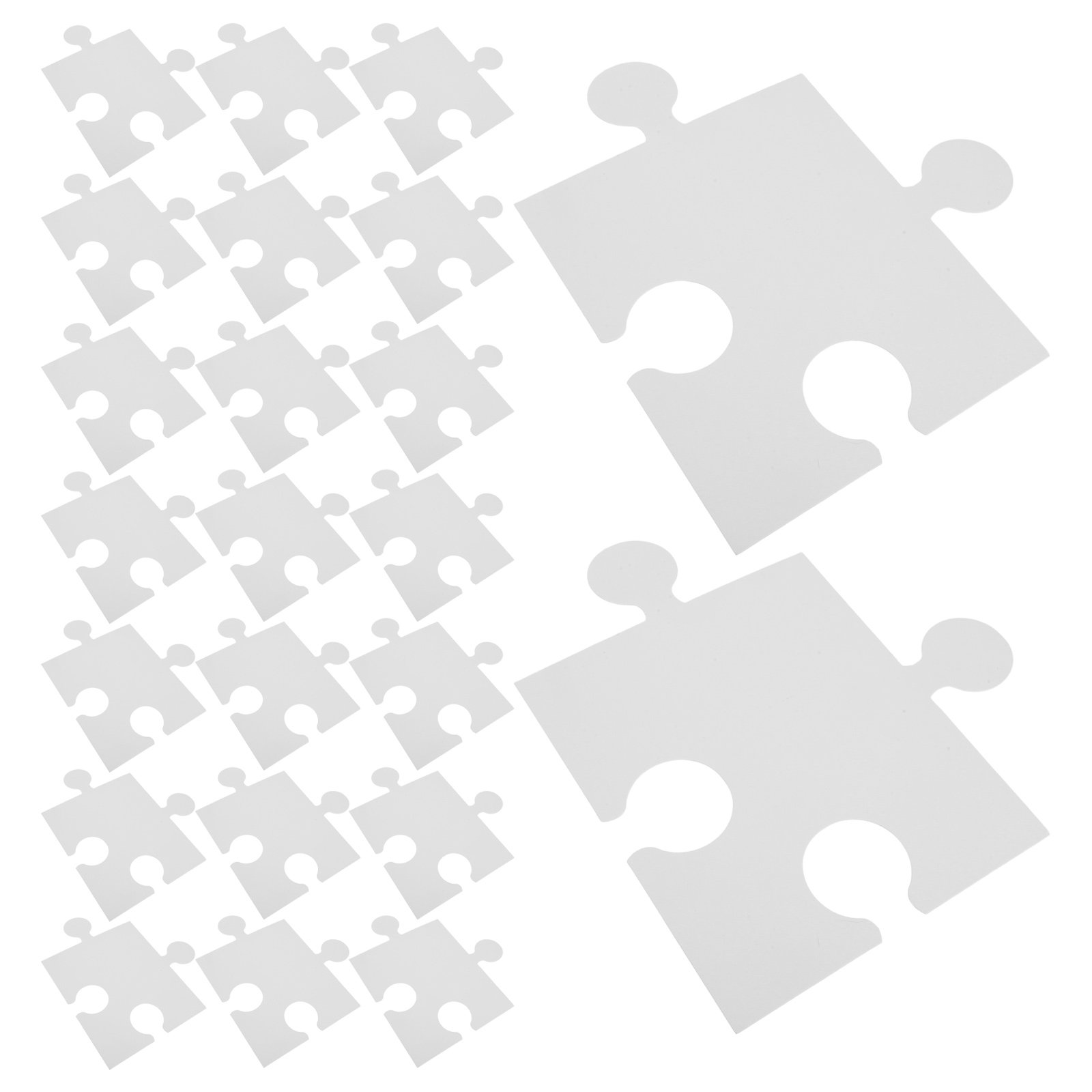 60Pcs Large White Blank Puzzle - đánh giá và giá Puzzle Blank White