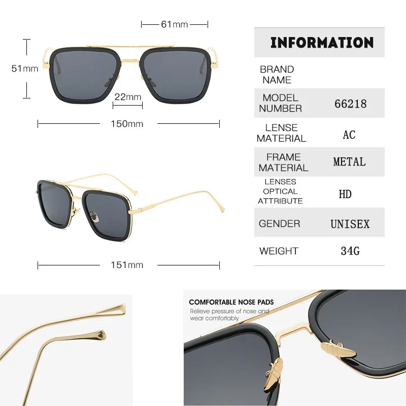 Steam Punk Tony Stark Sunglass - đánh giá và giá Metal Photo Panel
